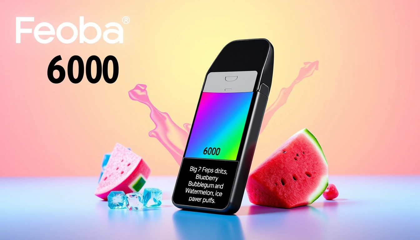 Feoba Big bar 6000 disposable vape pod offering 6000 flavorful puffs